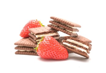 Chocolate cream cookies