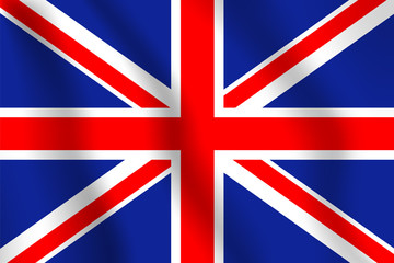 Britain flag. Realistic vector illustration flag. National symbol design.
