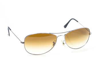 Polarized Sunglasses isolated on white in brown color