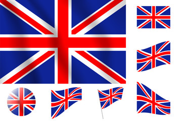 Britain flag. Realistic vector illustration flag. National symbol design.