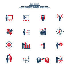 Fototapeta premium Business training icon set