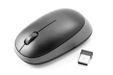 Wireless mouse isolated on white