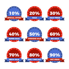 Sale banners, online web shopping. Vector illustrations for online shopping, product promotions, website badges