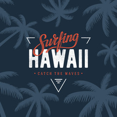 Surfing Hawaii Triangle Blue