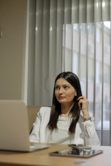 Business woman in her office