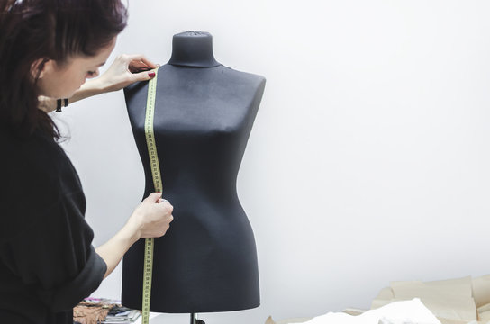 Black women sewing mannequin