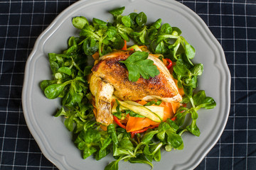 Chicken Supreme on vegetable pappardelle