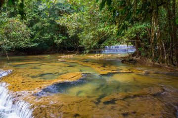 landscape stream in forest at kanchanaburi thailand