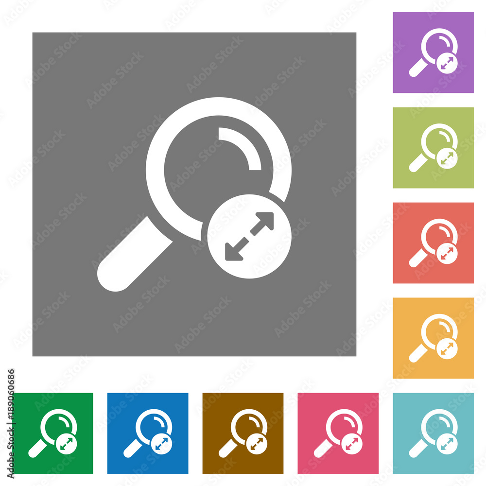 Poster extending search results square flat icons