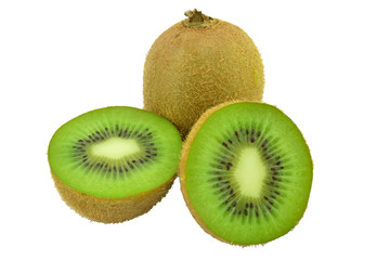 Kiwi on white background