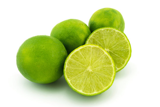 Lemon on white background