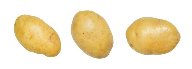 Potato isolated on white with clipping path