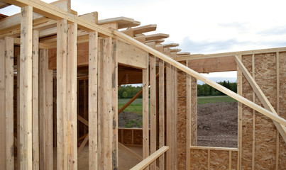 New Home House Construction Framing Lumber Builders Carpentry Craftsman