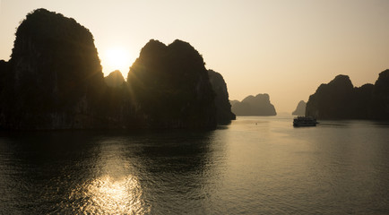 Sunrise at Bai Tu Long Bay, Vietnam