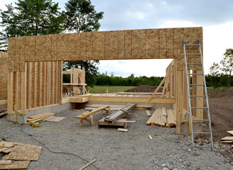 New Home House Construction Framing Lumber Builders Carpentry Craftsman