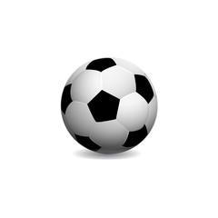 Fototapeta premium Soccer ball, on white background,