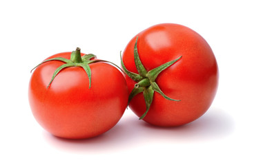 Tomatoes isolated on white