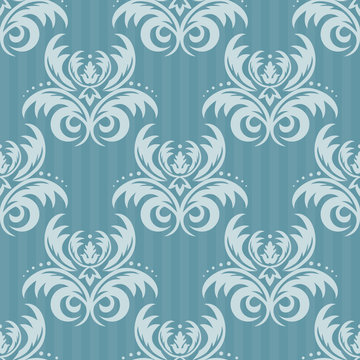Vector seamless floral damask pattern. Rich ornament, old Damascus style. Royal victorian seamless pattern for wallpapers, textile, wrapping, wedding invitation. Damask woman pattern. EPS10