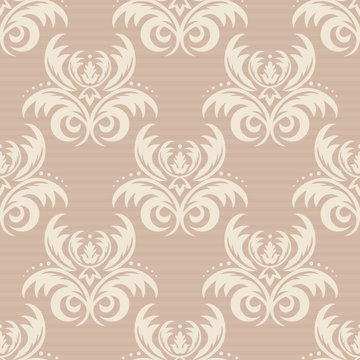 Vector seamless floral damask pattern. Rich ornament, old Damascus style. Royal victorian seamless pattern for wallpapers, textile, wrapping, wedding invitation. Damask woman pattern. EPS10