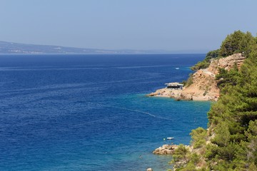 Fototapeta na wymiar Beautiful view of the Adriatic Sea in Croatia, Southern Dalmatia