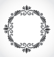 Vintage floral frame vector