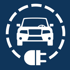 Fototapeta premium electric car charge sign 