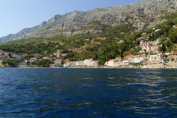 Beautiful view of the Adriatic Sea and coastline in Croatia, Southern Dalmatia 