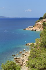 Beautiful view of the Adriatic Sea in Croatia, Southern Dalmatia