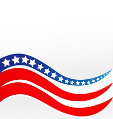 American flag representing usa colors, vector