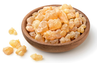 Pure Organic Frankincense Resin isolated on white