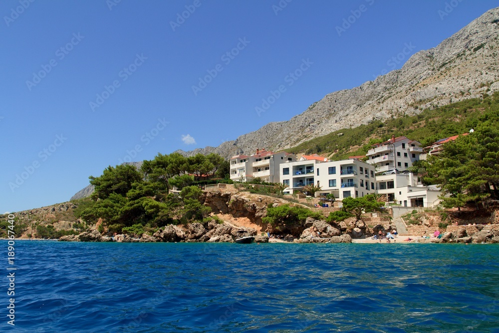 Wall mural Beautiful view of the Adriatic Sea and coastline in Croatia, Southern Dalmatia 