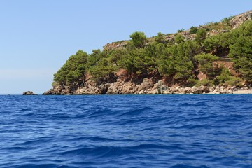 Naklejka premium Beautiful view of the Adriatic Sea in Croatia, Southern Dalmatia