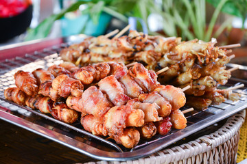Roasted Sausage with bacon