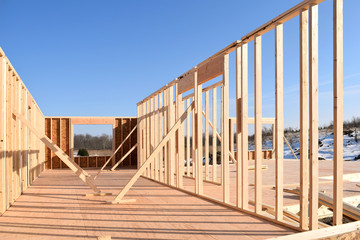 New Home House Construction Framing Lumber Builders Carpentry Craftsman