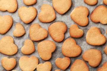 Heart shaped gingerbread cookies