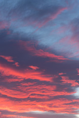 Storm clouds at sunset