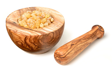 Pure Organic Frankincense Resin isolated on white