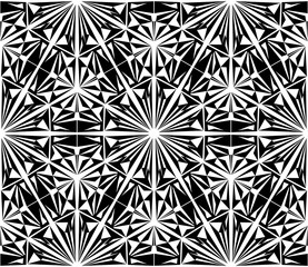 Kaleidoscope  pattern vector.  Psychedelic design element for wallpaper, scrapbooking, fabric. Monochrome fantastic background.
