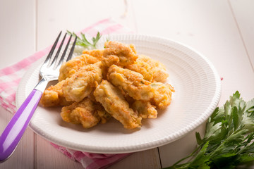 chicken croquette, selective focus
