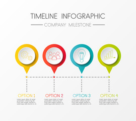 Creavite infographics - company timeline. Vector.