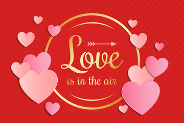 Beautiful card for Valentine's Day. Vector.