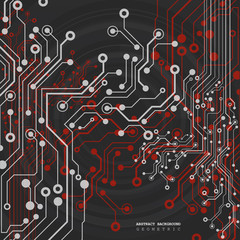 Circuit board, technology background. Vector illustration. EPS 10