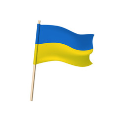 Ukraine flag on white background