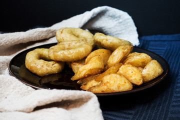 Fast food Homemade Crunchy Fried onion rings