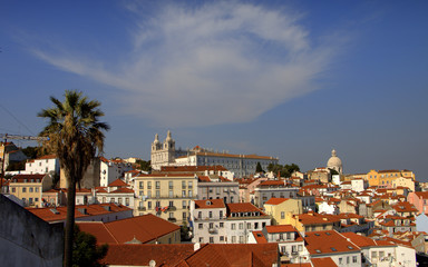 Fototapeta premium Miradouro de santa luzia, Alfama, Lisbona
