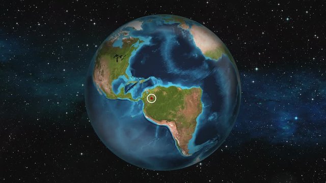Earth Zoom In - Bogota Colombia