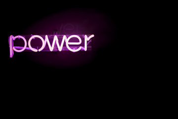 Neon power sign