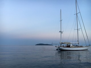 Il tramonto in barca