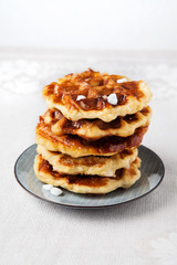 Homemade Belgian Liege or sugar waffles
