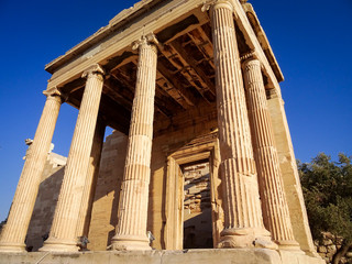 Front View of Temple on the Acropolis - Athens, Greece
